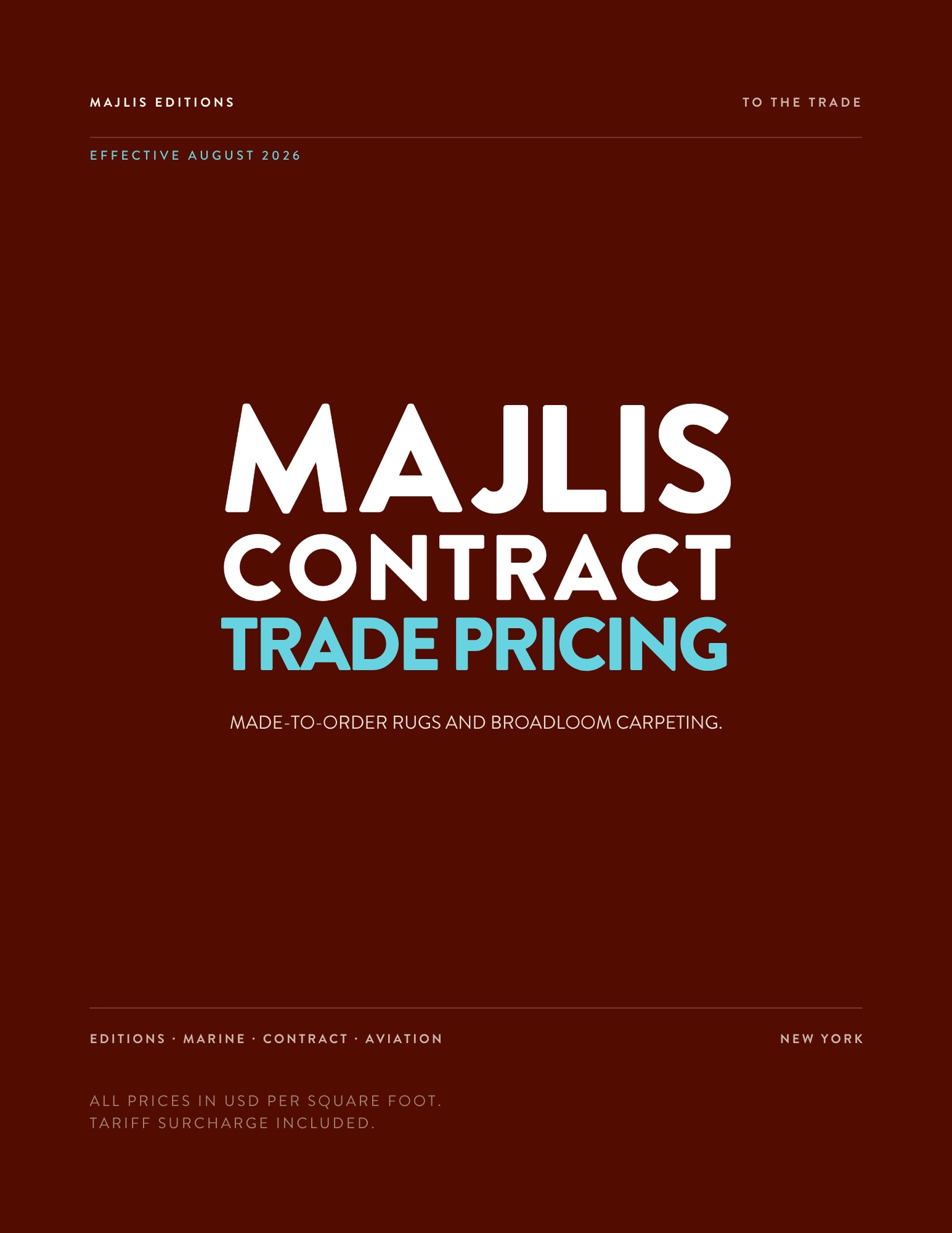MAJLIS Editions Trade Pricing cover
