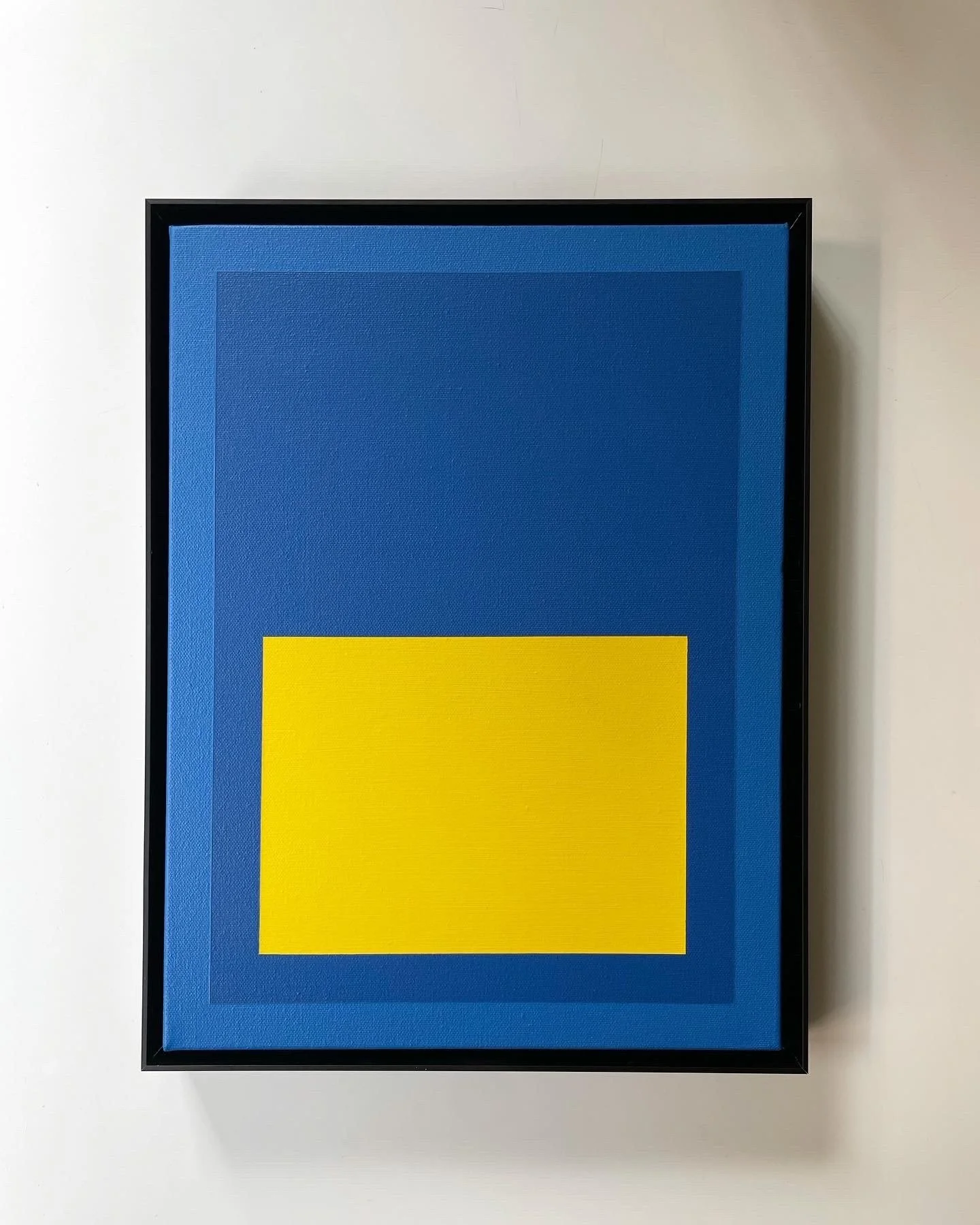 Blue and yellow Louis Venturelli painting study