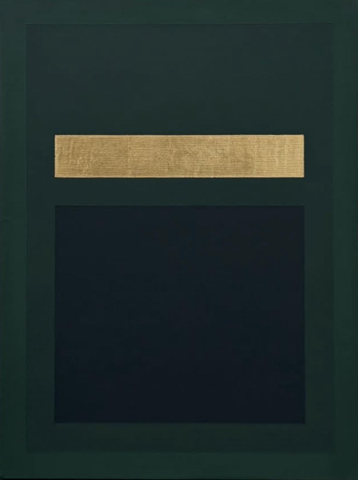 Green and metallic Louis Venturelli painting study