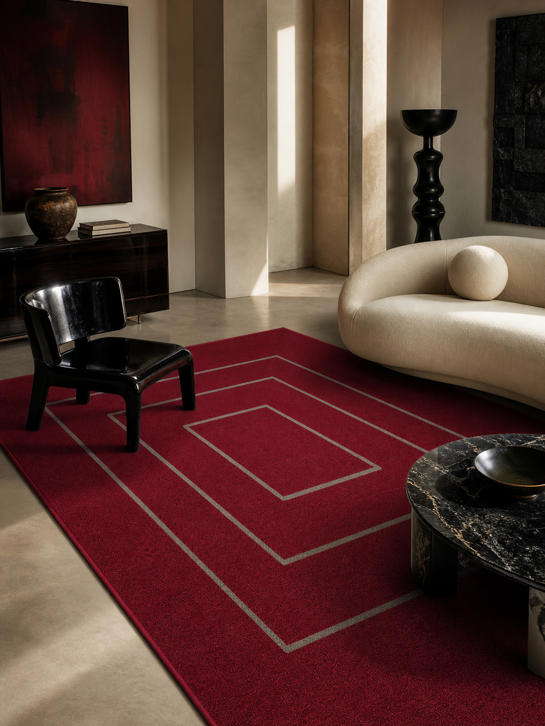 Room render with Archive Lines - Ruby / Dusk.