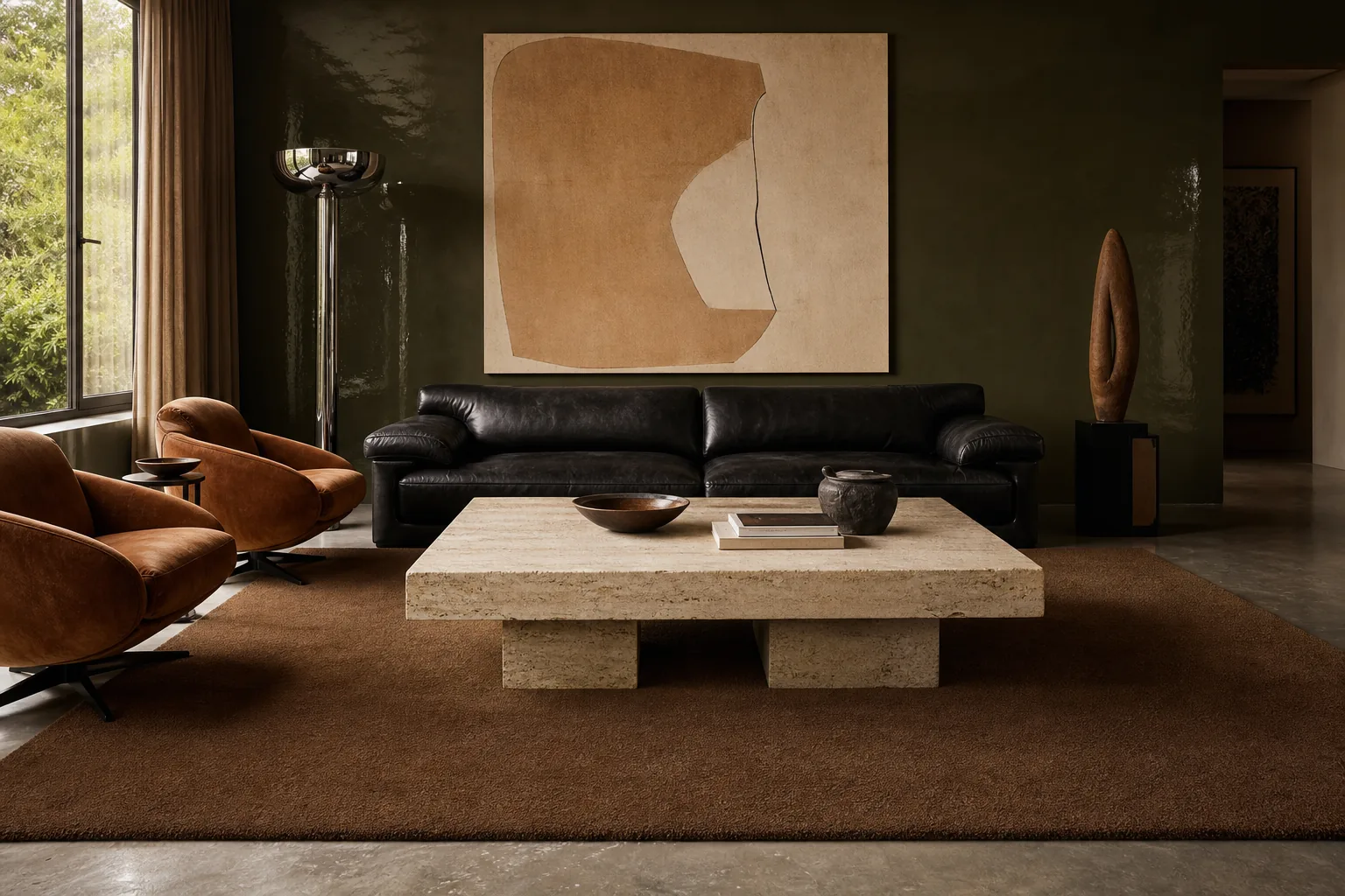 Room render with Intense - Earth / Saddle.