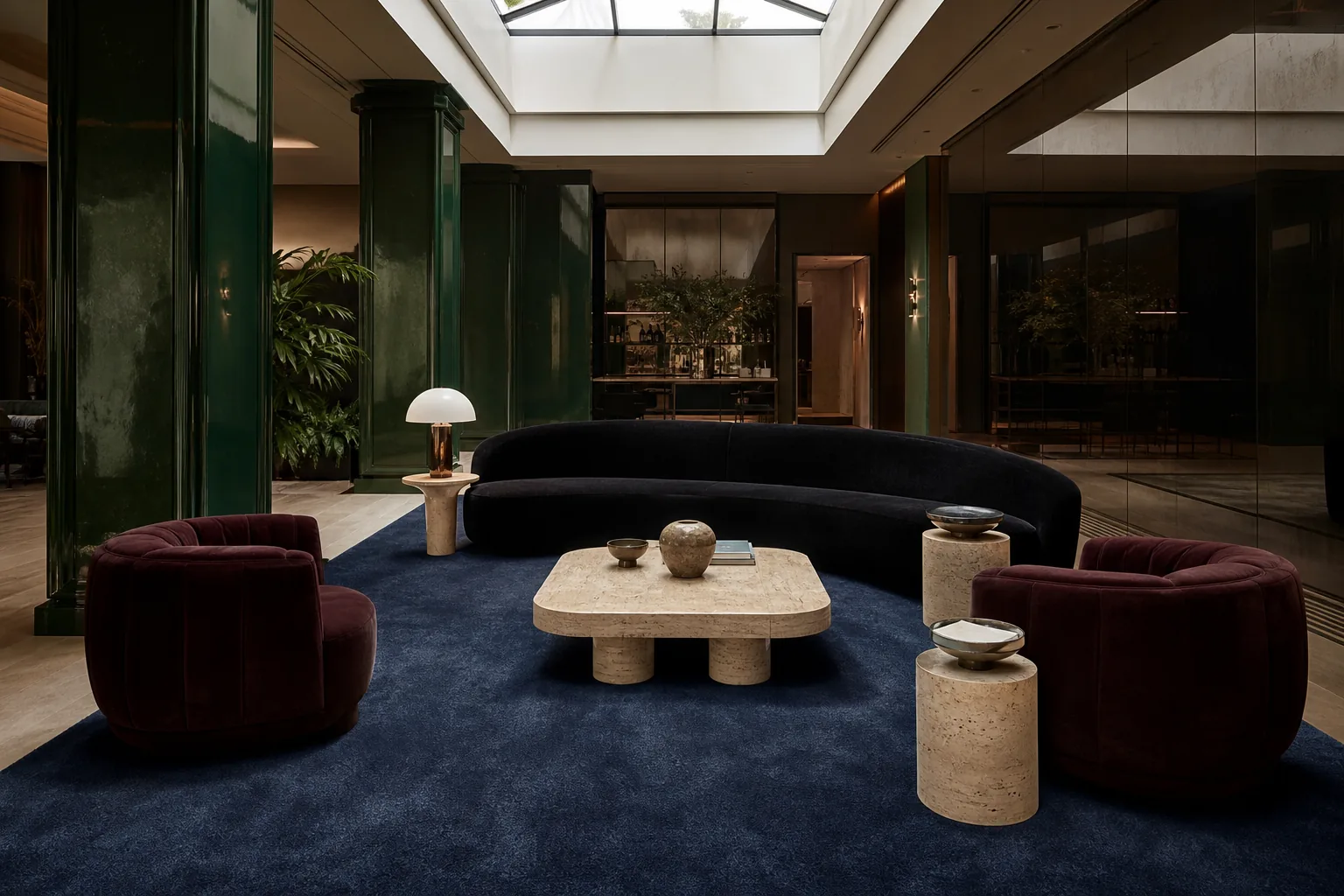 Room render with Intense - Water / Midnight Blue.