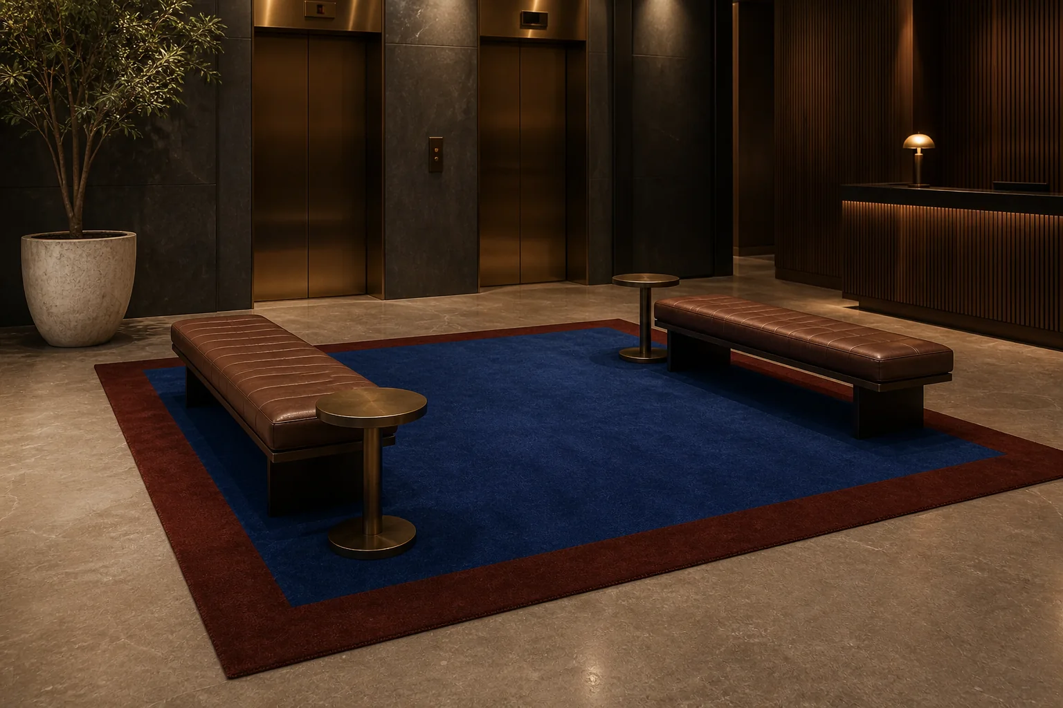 Room render with Thick - Lapis / Brick.