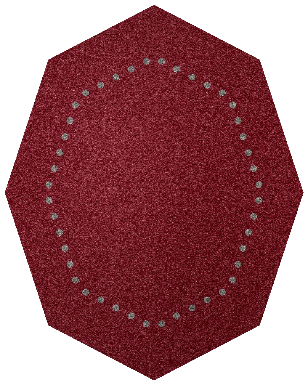 Dotted Boundary · Ruby / Dusk MAJLIS Studio exported top-down rug design